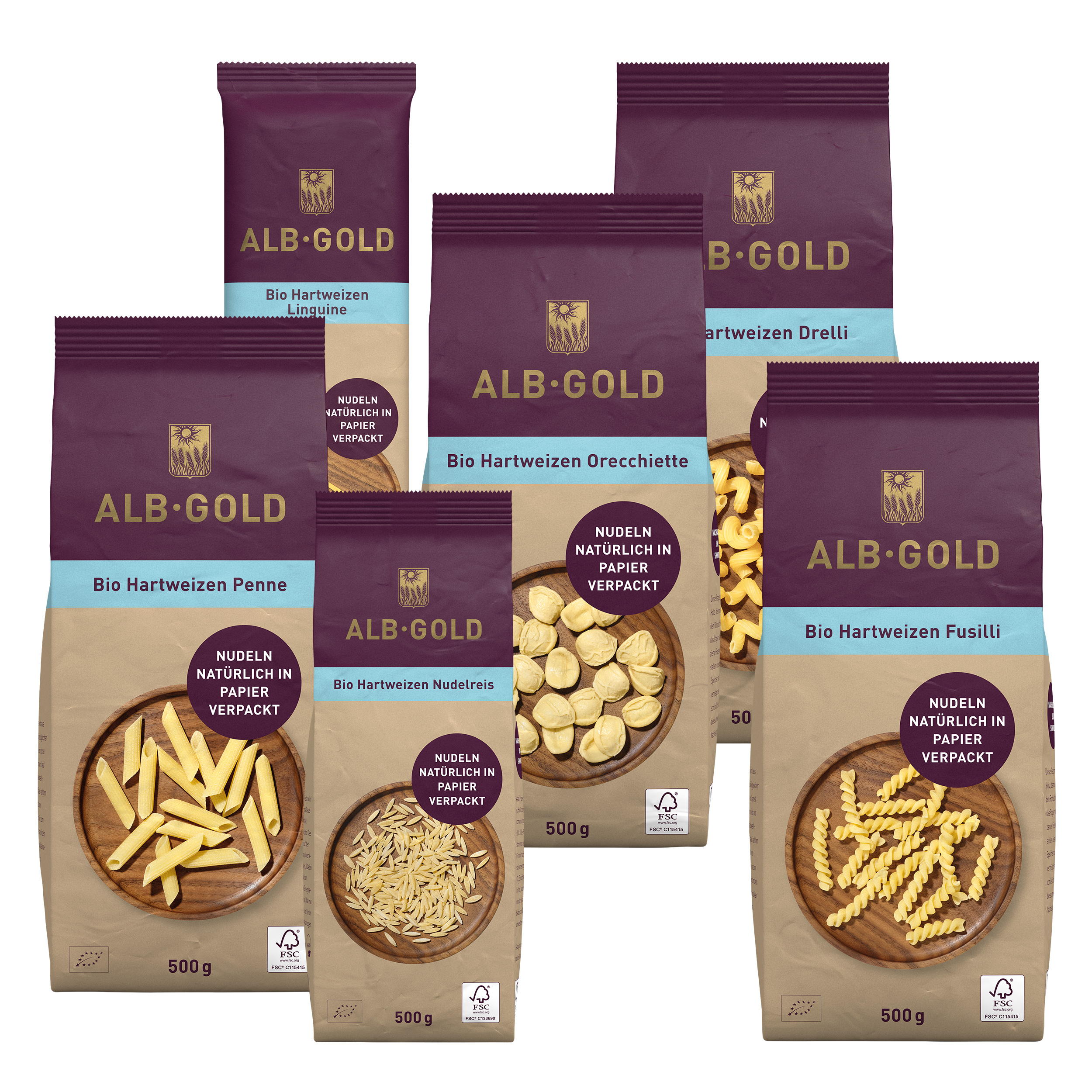 ALB-GOLD Probierpaket Hartweizen Pasta