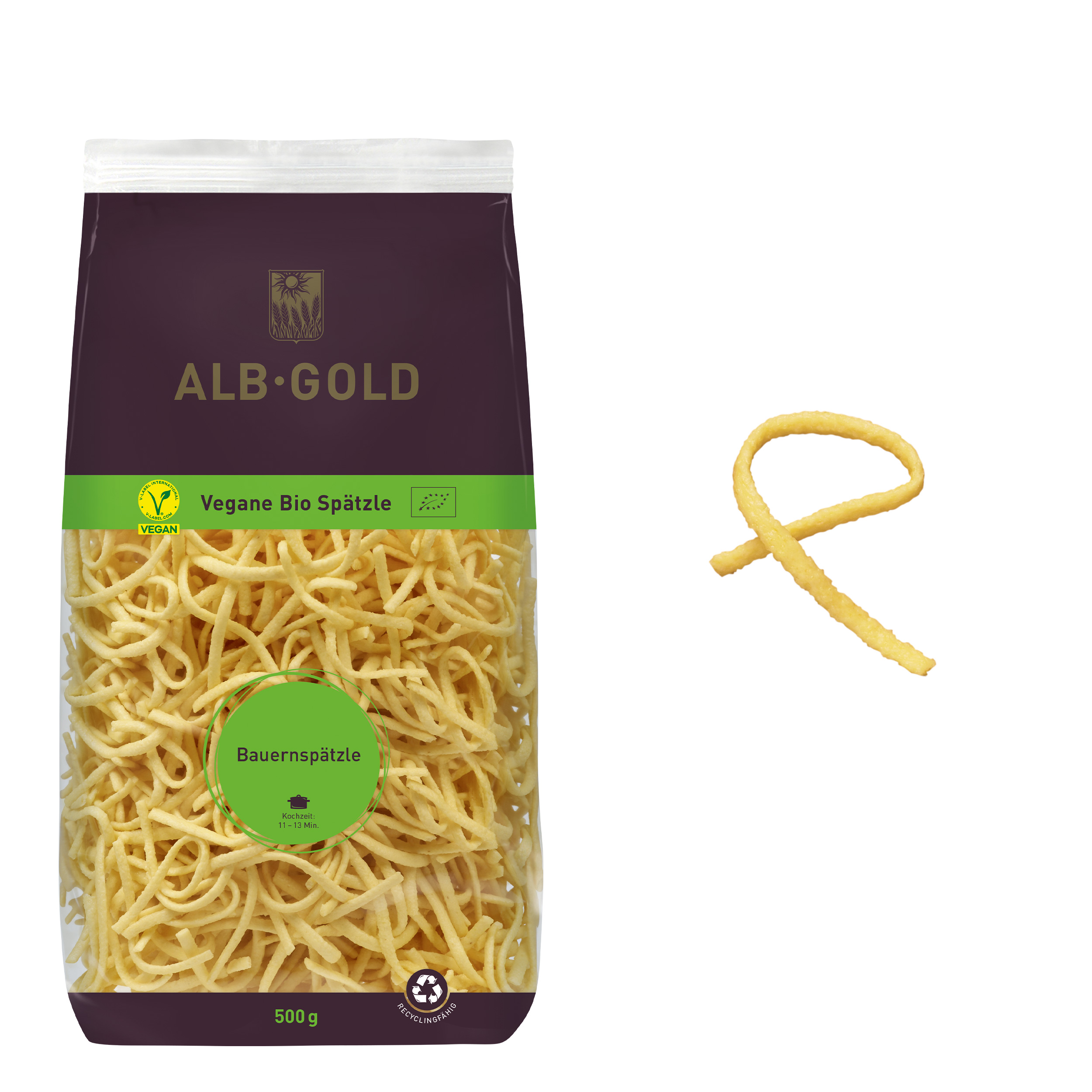 Vegane Bio Bauernspätzle